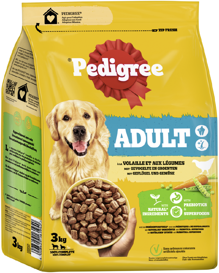 Pedigree Hunde-Trockenfutter Adult Geflügel und Gemüse